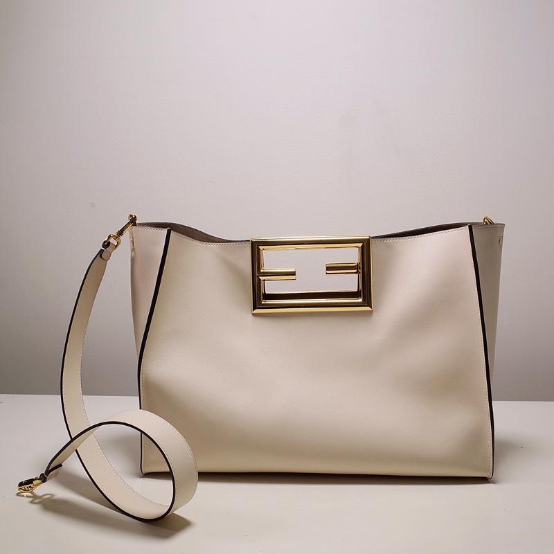Fendi Clutches Shoulder Bag 8BH391 beige white